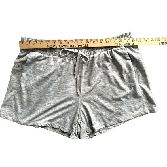 RBX Workout Shorts Running Gray Heathered Elastic Waist Pockets XL - Picture 6 of 7